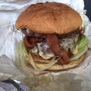 Lee's Burger Place - Double bacon cheeseburger - adding an extra 6oz pattie is too much to eat but only costs $3 - Burgers Near Me - Newton Centre, Massachusetts Lee's Burger Place - Double bacon cheeseburger - adding an extra 6oz pattie is too much to eat but only costs $3 - Burgers Near Me - Newton Centre, Massachusetts