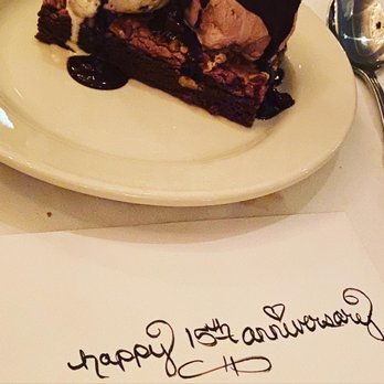 Bob's Steak & Chop House - Oklahoma City - Card for our anniversary and complimentary dessert - Steakhouses Near Me - Oklahoma City, Oklahoma