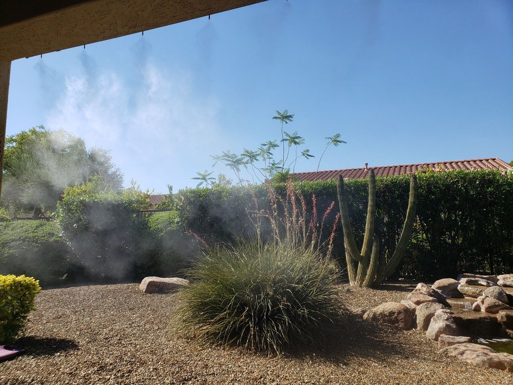 My misters cool down my SW facing patio by 10 degrees! Yelp