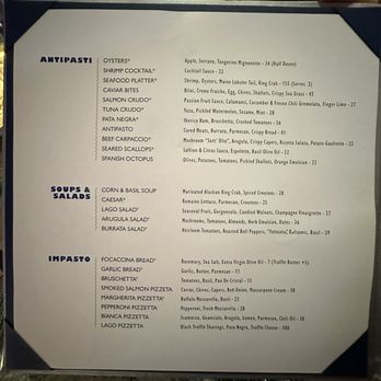Lago - Menu 1 - Italian Near Me - Las Vegas, Nevada