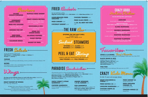 Menu photo 1 The Crazy Flamingo Marco Island, FL