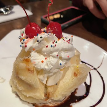 Sapporo Sushi House - Vanilla fried ice cream (wish they had chocolate) - Sushi Bars Near Me - Staten Island, New York