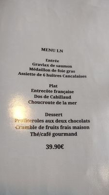 Menu photo 2 Bistrot LN Saint-Malo, 35 Menu photo 2 Bistrot LN Saint-Malo, 35