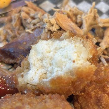 Three Li'l Pigs Barbeque - Raw hush puppies. - Barbeque Near Me - Daleville, Virginia
