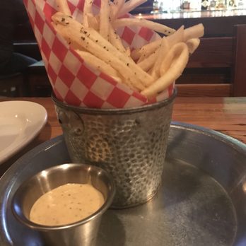 The Eagle Short North - Delicious fries with aioli sauce - American Near Me - Columbus, Ohio The Eagle Short North - Delicious fries with aioli sauce - American Near Me - Columbus, Ohio