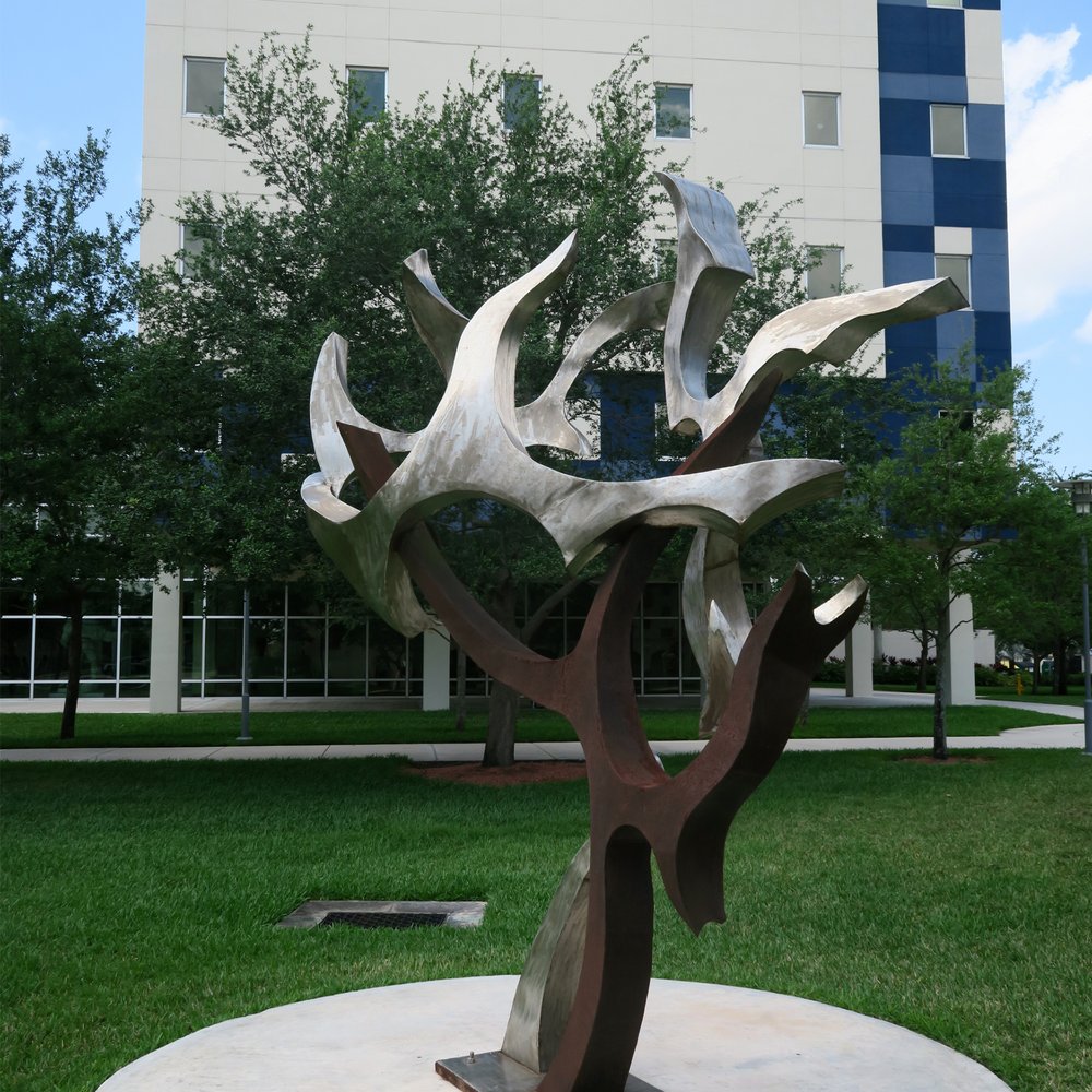 Frost Art Museum - Adam Garey; Fire Tree; 2000; steel, stainless steel - Art Museums Near Me - Miami, Florida