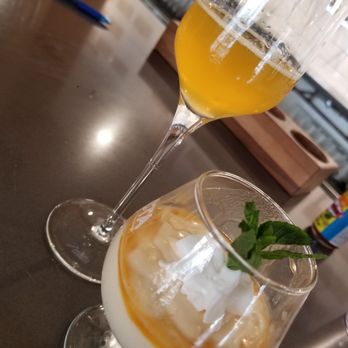 Paulista - Passion fruit mimosa and mousse - Brazilian Near Me - Oakland, California Paulista - Passion fruit mimosa and mousse - Brazilian Near Me - Oakland, California