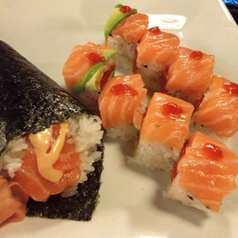 Sushi Teri - Orange Dragon and Spicy Salmon Roll. Both were delish!!! - Sushi Bars Near Me - Carpinteria, California Sushi Teri - Orange Dragon and Spicy Salmon Roll. Both were delish!!! - Sushi Bars Near Me - Carpinteria, California