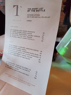 Menu photo 4 Talulla Cambridge, MA