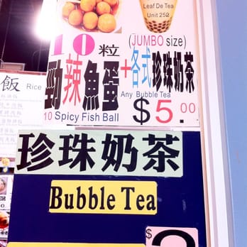 Leaf De Tea - a sign for a tea shop - Bubble Tea Near Me - Markham, Ontario