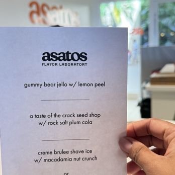 Asato's Waikiki - Menu - Ice Cream & Frozen Yogurt Near Me - Honolulu, Hawaii
