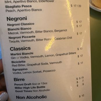 Bar Bianchi - Cocktails - Italian Near Me - New York, New York