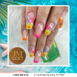 JAZMINE Nails & Spa - Flower Summer Nails are here
Soft florals, bright colors & the perfect summer glow
Fresh, cute & ready for your sunny days