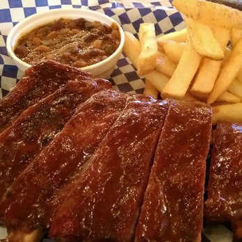 BBQ Pete's - 1/2 rack rib dinner with beans and fries - Barbeque Near Me - Kent, Washington BBQ Pete's - 1/2 rack rib dinner with beans and fries - Barbeque Near Me - Kent, Washington