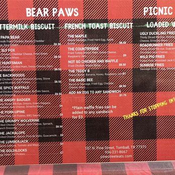 Pine Street Eats & Sweets - Menu 2/5/2022 - Breakfast & Brunch Near Me - Tomball, Texas