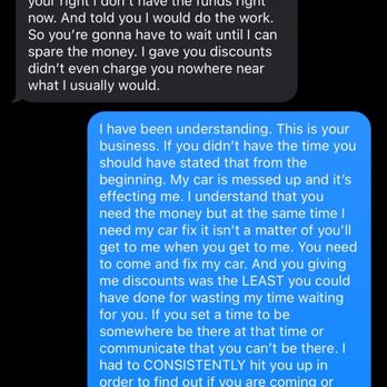 Express Mobile Mechanics - He blocked me before I can even respond to what he said smh - Auto Repair Near Me