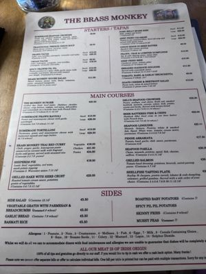 Menu photo 1 The Brass Monkey Howth, D