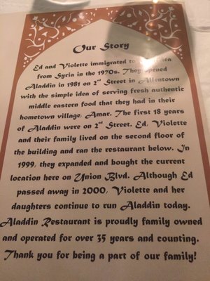 Menu photo 4 The Aladdin Restaurant Allentown, PA Menu photo 4 The Aladdin Restaurant Allentown, PA