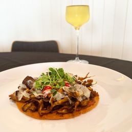 Almond Flower Mushroom Tostada