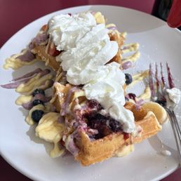 Wild berry waffles