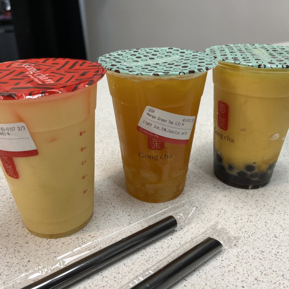 Gong Cha - Mango Green Tea, Mango Slush - Bubble Tea Near Me - Union, New Jersey