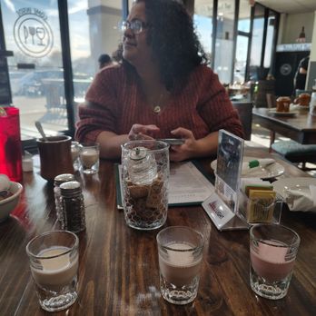 Breakfast Bar - Coquito flight! I got coconut, ha-my-ca (spelled with a J), and sweet potato... My friend got pumpkin and pistachio. Ah-MAY-zing! - Breakfast & Brunch Near Me - Virginia Beach, Virginia Breakfast Bar - Coquito flight! I got coconut, ha-my-ca (spelled with a J), and sweet potato... My friend got pumpkin and pistachio. Ah-MAY-zing! - Breakfast & Brunch Near Me - Virginia Beach, Virginia