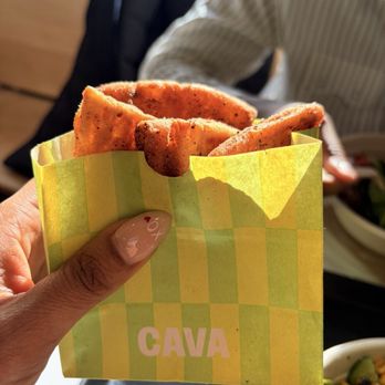 CAVA - Sumac Sour Cream + Onion Pita Chips - Mediterranean Near Me - Greenwich, Connecticut CAVA - Sumac Sour Cream + Onion Pita Chips - Mediterranean Near Me - Greenwich, Connecticut