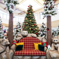 St Vital Centre - Santa's sofa in the Enchanted Forest in Centre Court