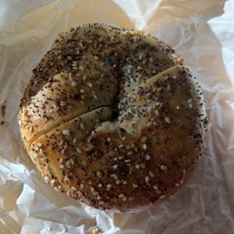 Everything bagel with cream cheese Everything bagel with cream cheese