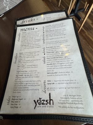 Menu photo 6 Yazsh Indianapolis, IN