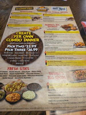 Menu photo 3 BubbaQue's New Port Richey, FL