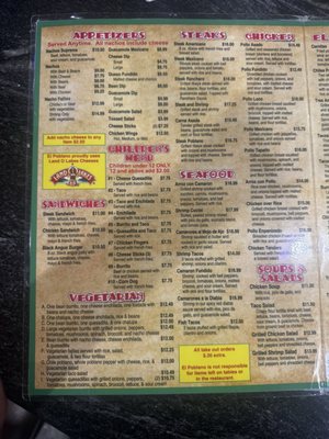 Menu photo 1 El Poblano Mexican Restaurant Chapin, SC Menu photo 1 El Poblano Mexican Restaurant Chapin, SC