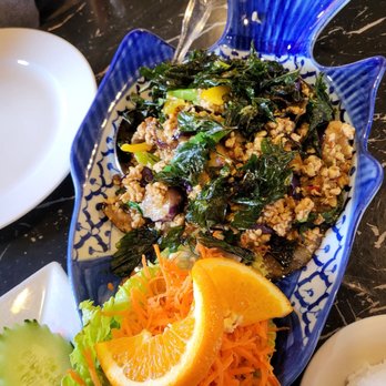 Thai Staunton Restaurant - Mined Chicken with Eggplant - Thai Near Me - Staunton, Virginia Thai Staunton Restaurant - Mined Chicken with Eggplant - Thai Near Me - Staunton, Virginia