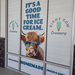 Exterior outside entrance of Eight Cow Creamery - Cool cow - Ridgefield, Washington Exterior outside entrance of Eight Cow Creamery - Cool cow - Ridgefield, Washington