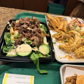 Hungry Bear Barbecue Jamboree - BBQ Brisket Barbecue Salad and corn rib platter - Desserts Near Me - Anaheim, California
