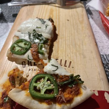 Dove Mountain Brewing - We were hungry but as you can see, we didn't eat this flatbread. It was inedible. - Brewpubs Near Me - Marana, Arizona Dove Mountain Brewing - We were hungry but as you can see, we didn't eat this flatbread. It was inedible. - Brewpubs Near Me - Marana, Arizona