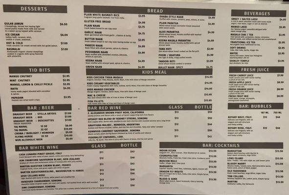 Menu photo 2 Saffron Indian Restaurant & Bar Orinda, CA Menu photo 2 Saffron Indian Restaurant & Bar Orinda, CA