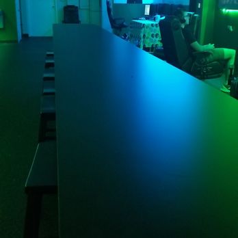 Game On Gaming Center - Long table in between to eat an drink. Not allowed at gaming stations - Arcades Near Me - Virginia Beach, Virginia Game On Gaming Center - Long table in between to eat an drink. Not allowed at gaming stations - Arcades Near Me - Virginia Beach, Virginia