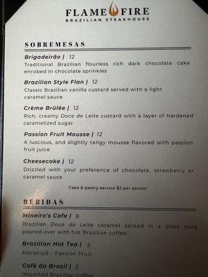 Menu photo 1 Flame & Fire Brazilian Steakhouse Bakersfield, CA