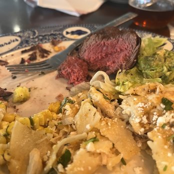 MoCo's Founding Farmers - Steak (suppose to be medium) and enchilada (dry). - New American Near Me - Potomac, Maryland MoCo's Founding Farmers - Steak (suppose to be medium) and enchilada (dry). - New American Near Me - Potomac, Maryland