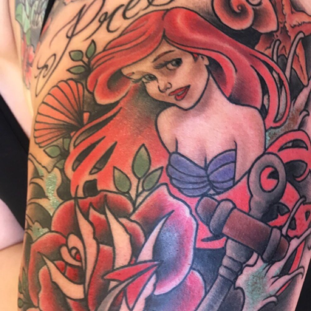 My Ariel half sleeve I had done today My Ariel half sleeve I had done today