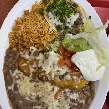 Rosarito Mexican Food - Taco Chile relleno plate - Mexican Near Me - Pasadena, California Rosarito Mexican Food - Taco Chile relleno plate - Mexican Near Me - Pasadena, California