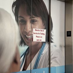 Providence Holy Cross Medical Center - One of the two visitor elevators out of service