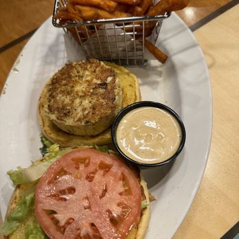 Florida's Seafood Bar & Grill - Crab cake sandwich - Seafood Near Me - Cocoa Beach, Florida Florida's Seafood Bar & Grill - Crab cake sandwich - Seafood Near Me - Cocoa Beach, Florida