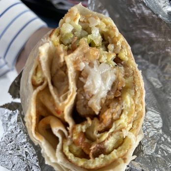 Riera's Place - Nick's Breakfast Burrito with adobo and avocado - Pizza Near Me - Redondo Beach, California Riera's Place - Nick's Breakfast Burrito with adobo and avocado - Pizza Near Me - Redondo Beach, California