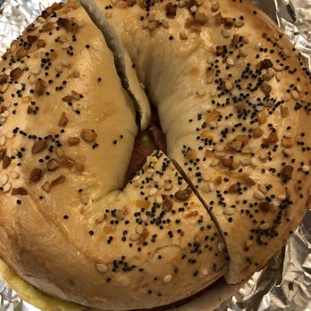 Bagel Bazaar Deli Gril & Catering - Everything bagel with pork roll & egg - Bagels Near Me - Piscataway, New Jersey