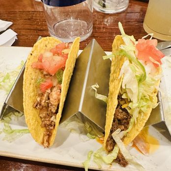 Tio's Restaurant - Mahi mahi taco on left. Carnita taco on right. Asked for hard shell - Mexican Near Me - Ann Arbor, Michigan
