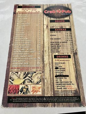 Menu photo 6 Crab Pub Oceanside, CA