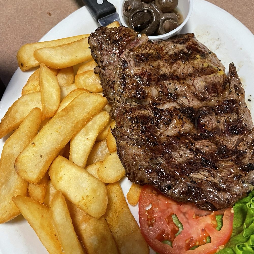 Jacks - 14 oz steak ribeye with fries - Steakhouses Near Me - Hoschton, Georgia Jacks - 14 oz steak ribeye with fries - Steakhouses Near Me - Hoschton, Georgia