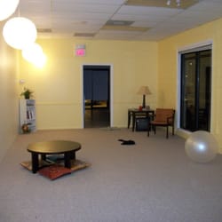 Hot Yoga Delaware - lounging area outside the hot room